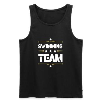 Équipe de natation - Débardeur bio Premium Homme - noir - Devant - AI Model Male 178 light (178cm)
