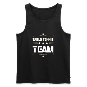 Table Tennis Team - Männer Premium Bio Tank Top - Schwarz - Vorne - Michal (187cm)