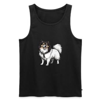 Pomeranian Hund - Männer Premium Bio Tank Top - Schwarz - Vorne - AI Model Male 178 light (178cm)
