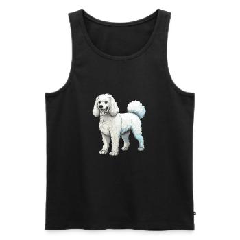 Pudel Hund - Männer Premium Bio Tank Top - Schwarz - Vorne - AI Model Male 178 light (178cm)