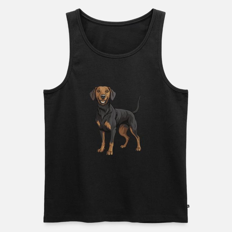 Dachshund Dackel - Männer Premium Bio Tank Top - Schwarz