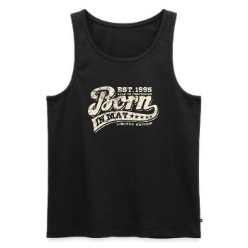 Born in May 1995 - Geburtstag - Geschenk - Männer Premium Bio Tank Top - Schwarz - Vorne - Michal (187cm)