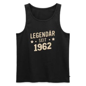 Légendaire depuis 1962 - Débardeur bio Premium Homme - noir - Devant - Michal (187cm)