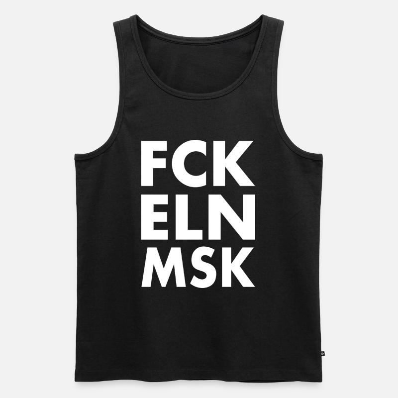 Fck eln msk - Männer Premium Bio Tank Top - Schwarz