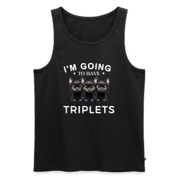 I'm Going To Have Triplets Funny Cats Design - Men's Premium Organic Tank Top - black - Front - Michal (187cm)