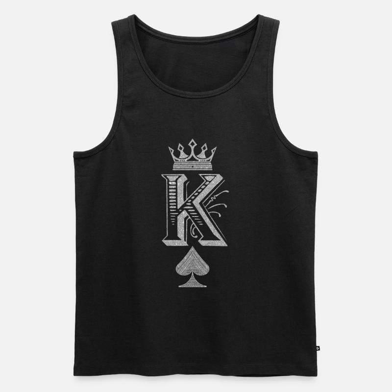 King Spades silber - Männer Premium Bio Tank Top - Schwarz