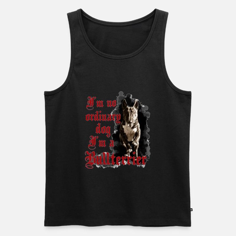 Running Bullterrier - Männer Premium Bio Tank Top - Schwarz