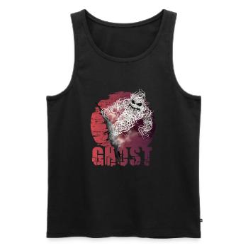 Ghost - Invasion Fantôme - Horreur et paranormal - Débardeur bio Premium Homme - noir - Devant - Michal (187cm)