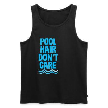 Piscine Cheveux Ne Pas Se Soucier 4 - Débardeur bio Premium Homme - noir - Devant - Michal (187cm)