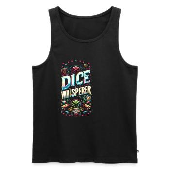 Chuchoteur de dés 10 - Débardeur bio Premium Homme - noir - Devant - Michal (187cm)