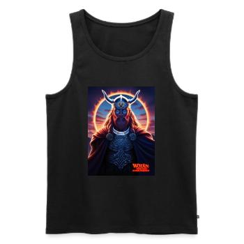 WOTAN - YOUR LIGHT IN YOUR DARKNESS - Männer Premium Bio Tank Top - Schwarz - Vorne - Michal (187cm)