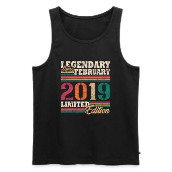 Légendaire Février 2019 édition limitée - Débardeur bio Premium Homme - noir - Devant - Michal (187cm)