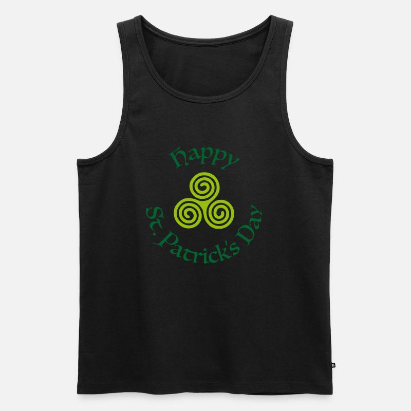 Frohen St. Patrick's Day - Männer Premium Bio Tank Top - Schwarz