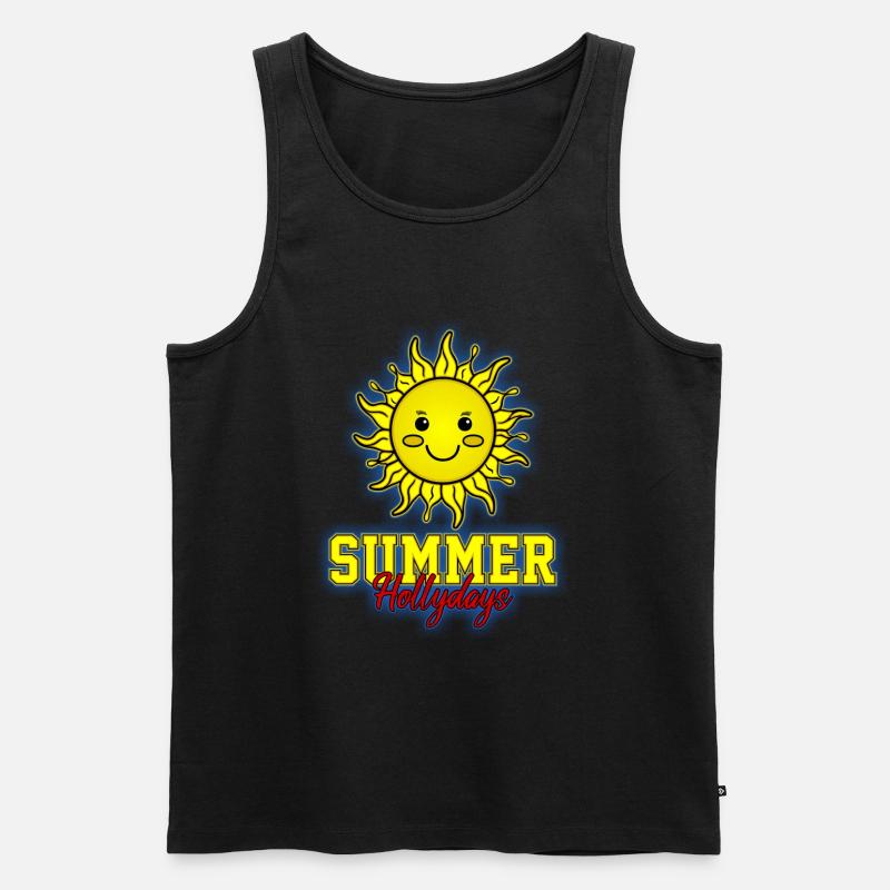 Summer Hollydays - Männer Premium Bio Tank Top - Schwarz