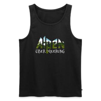 Alpenüberquerung Alpen Überquerung Wandern - Männer Premium Bio Tank Top - Schwarz - Vorne - Michal (187cm)