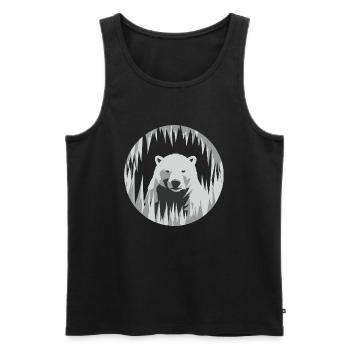 Polar bear - Men's Premium Organic Tank Top - black - Front - Michal (187cm)