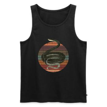 Snake Black Snake Coluber Constrictor - Men's Premium Organic Tank Top - black - Front - AI Model Male 178 light (178cm)
