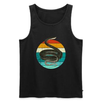 Coluber Constrictor Black Snake Snake - Men's Premium Organic Tank Top - black - Front - AI Model Male 178 light (178cm)