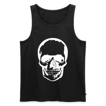 Tête de Mort - Débardeur bio Premium Homme - noir - Devant - AI Model Male 178 light (178cm)