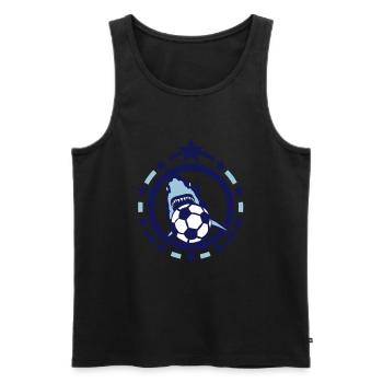 football soccer shark shark hai sports logo - Men's Premium Organic Tank Top - black - Front - Michal (187cm)