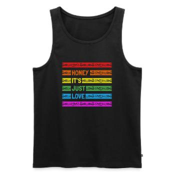 LGBT Kleidung Pride Shirt, gay pride lgbtq shirt - Männer Premium Bio Tank Top - Schwarz - Vorne - AI Model Male 178 light (178cm)