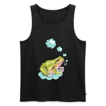 pipe frog - Men's Premium Organic Tank Top - black - Front - AI Model Male 178 light (178cm)