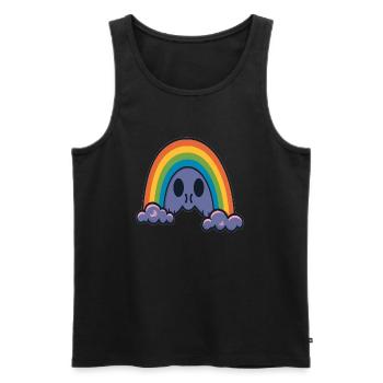 Heavy Music Lover Rainbow Skull Heavy Metal - Débardeur bio Premium Homme - noir - Devant - Michal (187cm)