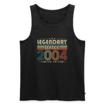 Légendaire depuis 2004 Vintage cadeau d’anniversaire - Débardeur bio Premium Homme - noir - Devant - Michal (187cm)
