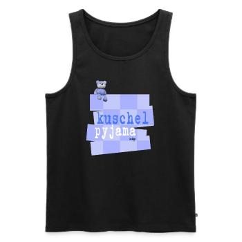 Wunderschöner Bären Kuschel Pyjama nachhaltig - Männer Premium Bio Tank Top - Schwarz - Vorne - Michal (187cm)
