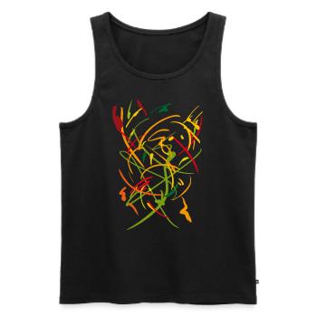 Abstrakt - Männer Premium Bio Tank Top - Schwarz - Vorne - AI Model Male 178 light (178cm)