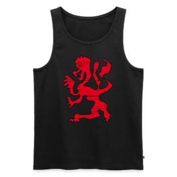 Lion de Hollande-Méridionale - Débardeur bio Premium Homme - noir - Devant - AI Model Male 178 light (178cm)