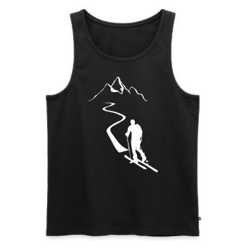 Tourenski Wintersport Berg Skifahrer Geschenk Skit - Männer Premium Bio Tank Top - Schwarz - Vorne - Michal (187cm)