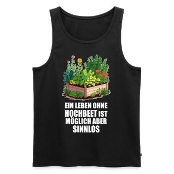 Hobbygärtner, Hochbeet, Garten, Pflanzen, Gemüse - Männer Premium Bio Tank Top - Schwarz - Vorne - Michal (187cm)