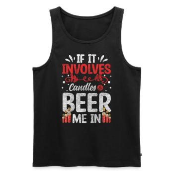 Kerzen Hobby Dekoration Wachs - Männer Premium Bio Tank Top - Schwarz - Vorne - AI Model Male 178 light (178cm)