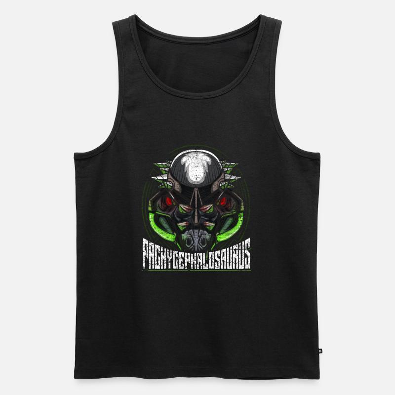Roboter Dino - Männer Premium Bio Tank Top - Schwarz