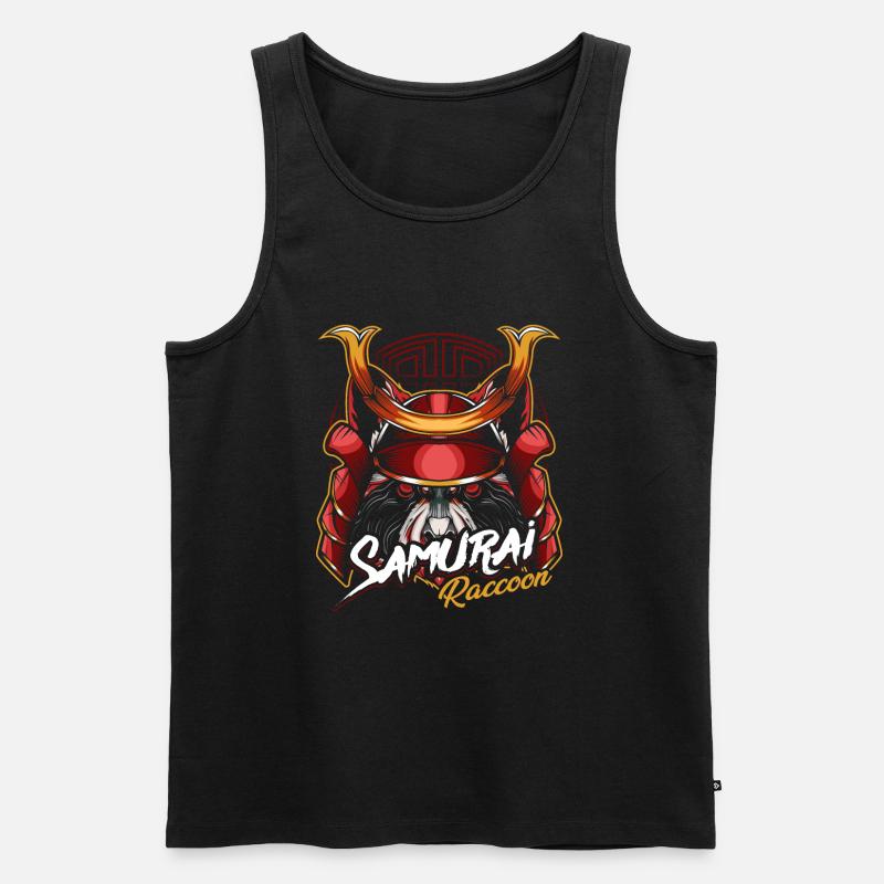 Samurai - Männer Premium Bio Tank Top - Schwarz