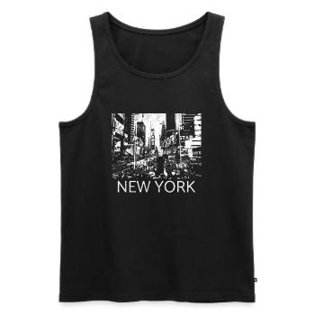 New York Times Square Metropole Geschenk Manhattan - Männer Premium Bio Tank Top - Schwarz - Vorne - AI Model Male 178 light (178cm)