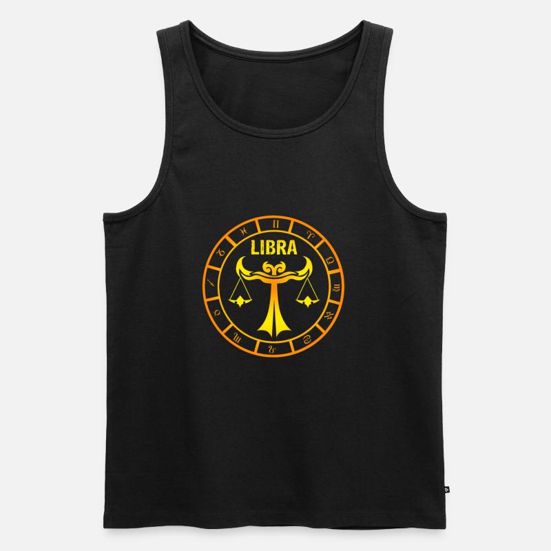 Sternzeichen Waage - Männer Premium Bio Tank Top - Schwarz