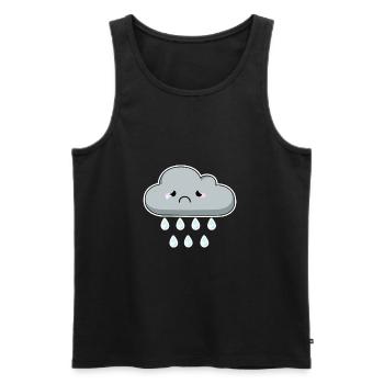 rain cloud - Men's Premium Organic Tank Top - black - Front - AI Model Male 178 light (178cm)
