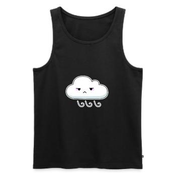 cloud - Men's Premium Organic Tank Top - black - Front - AI Model Male 178 light (178cm)
