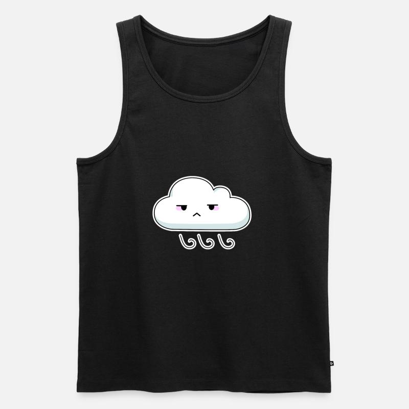 cloud - Men's Premium Organic Tank Top - black