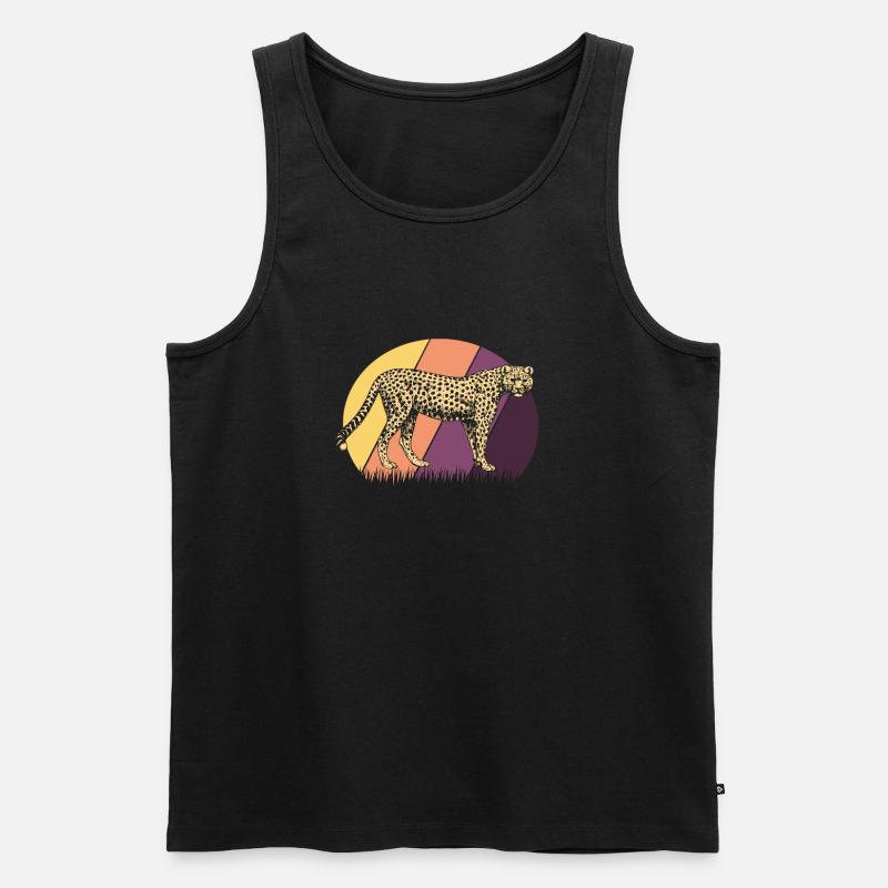 Gepard - Männer Premium Bio Tank Top - Schwarz