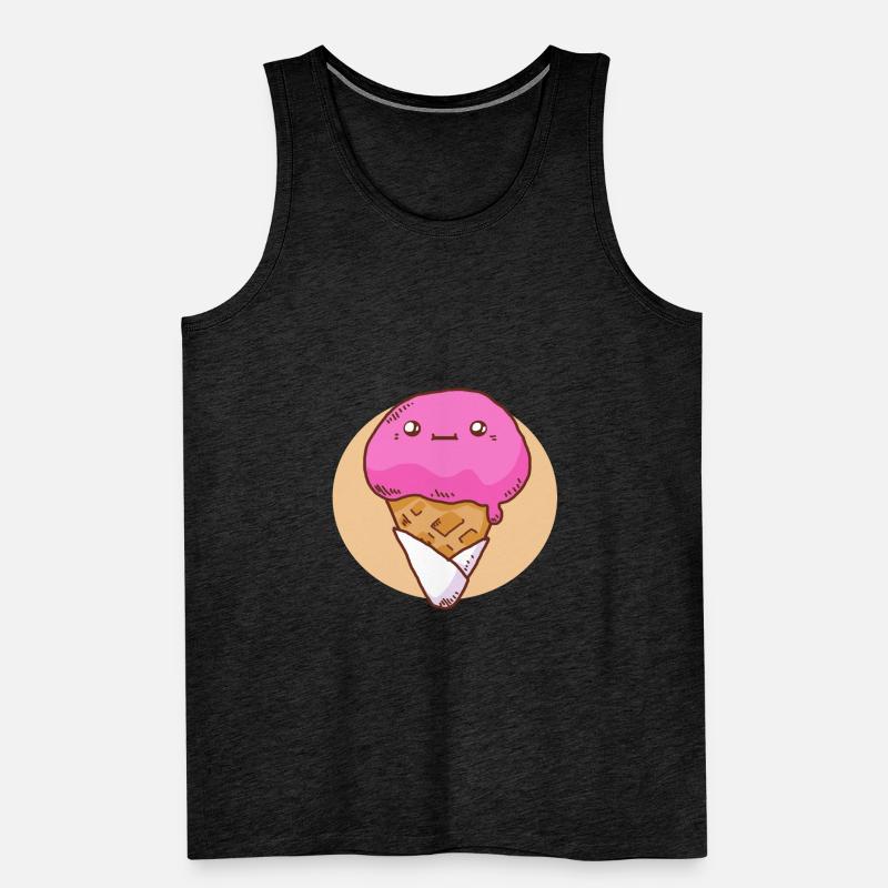 Softeis Erdbeereis Eis Süße Eiscreme Männer Premium Bio Tank Top