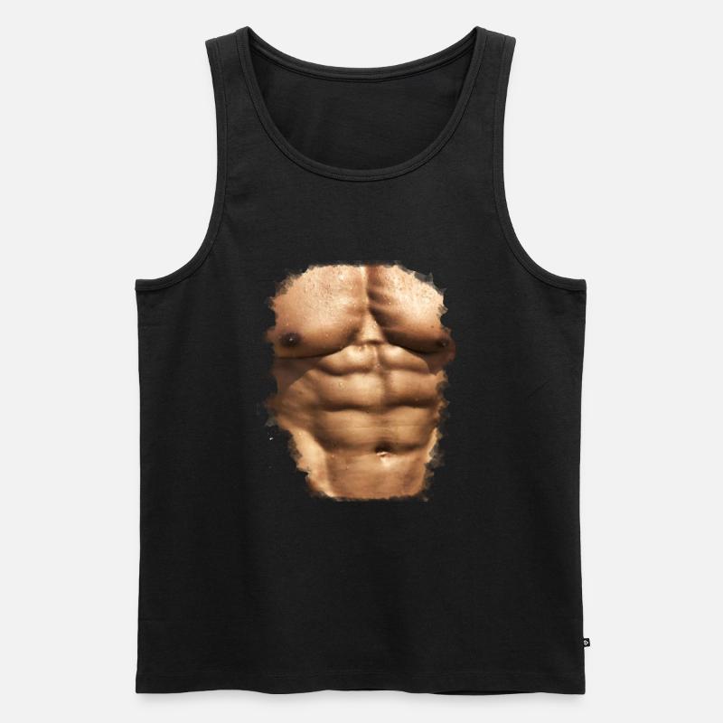 muscles 4 - Männer Premium Bio Tank Top - Schwarz