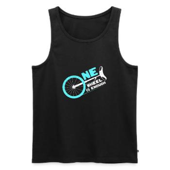 Einrad Fahrer Typografie Einräder Lustige Sprüche - Männer Premium Bio Tank Top - Schwarz - Vorne - AI Model Male 178 light (178cm)