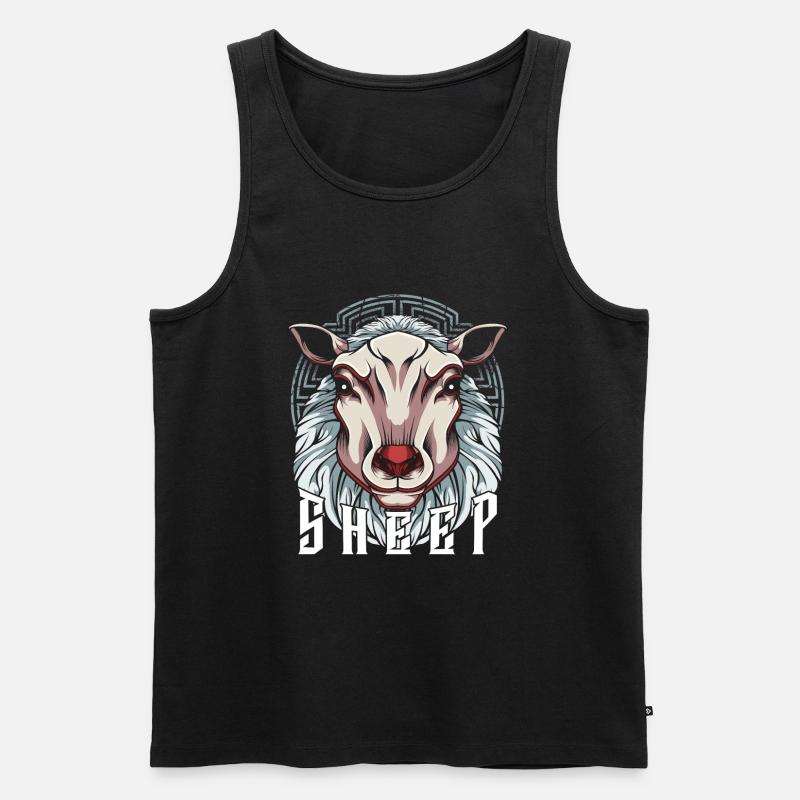 Schaf - Männer Premium Bio Tank Top - Schwarz