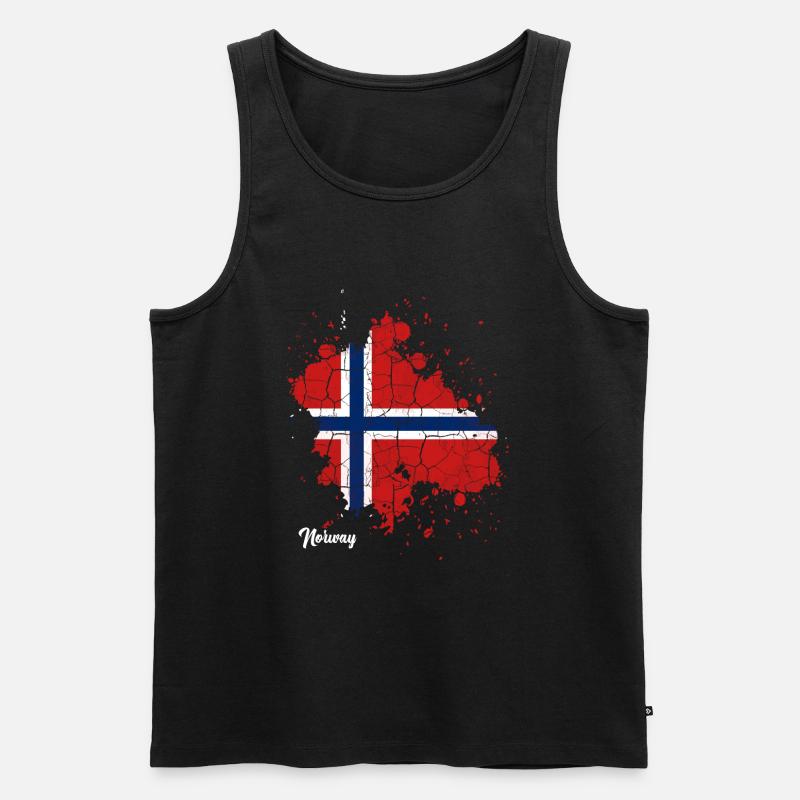 Norwegen - Männer Premium Bio Tank Top - Schwarz