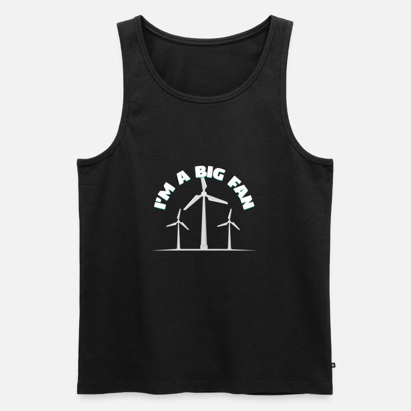 Windenergie - Männer Premium Bio Tank Top - Schwarz