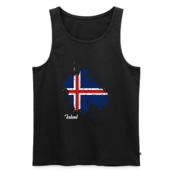 Islande - Débardeur bio Premium Homme - noir - Devant - Michal (187cm)