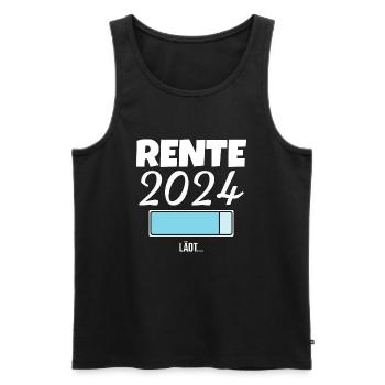 Rentner 2024 Ruhestand 2024 Der Countdown läuft - Männer Premium Bio Tank Top - Schwarz - Vorne - Michal (187cm)